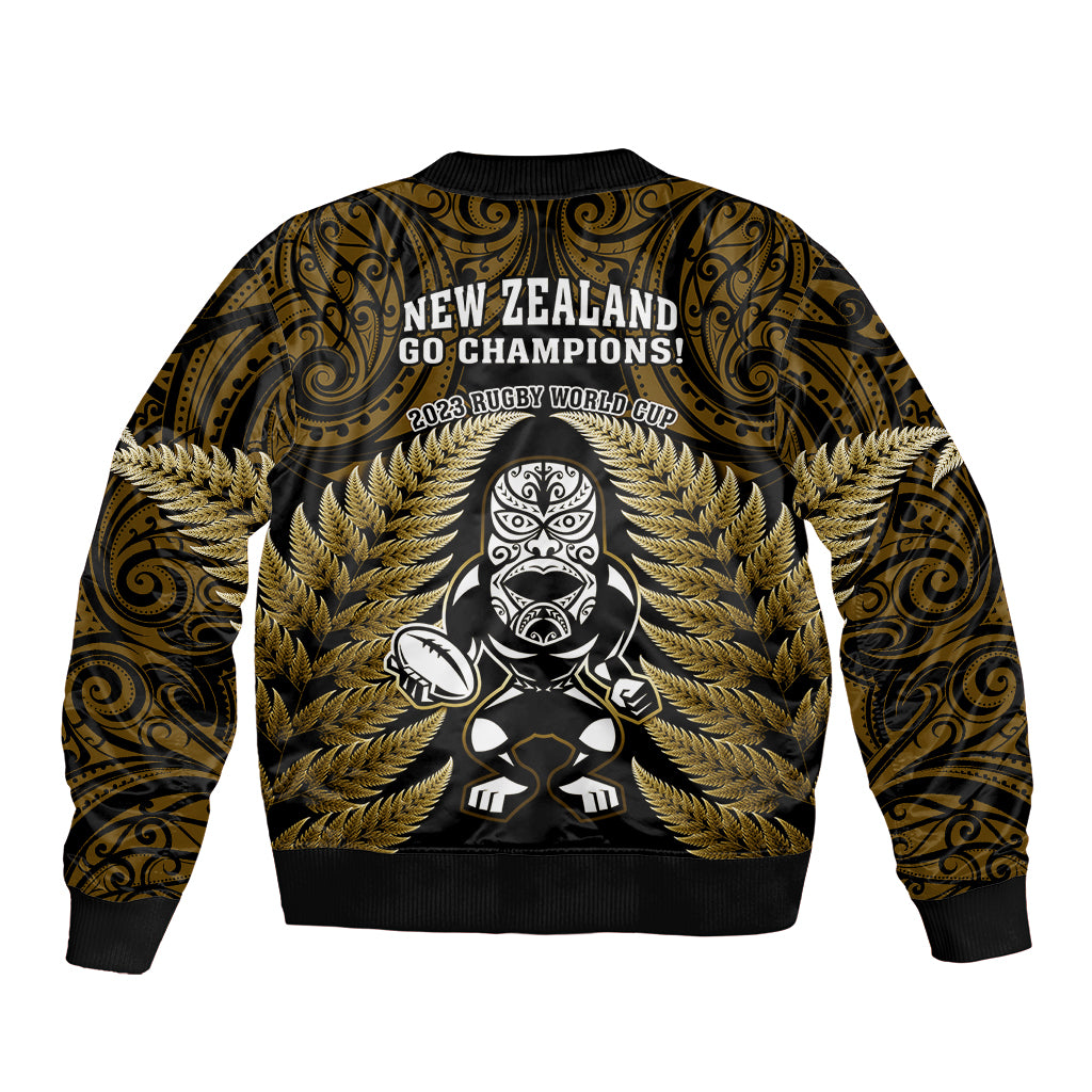 new-zealand-aotearoa-rugby-sleeve-zip-bomber-jacket-nz-tiki-with-maori-fern-world-cup-gold-version
