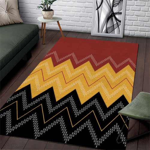 Kaokao Maori Tukutuku Inspired New Zealand Area Rug