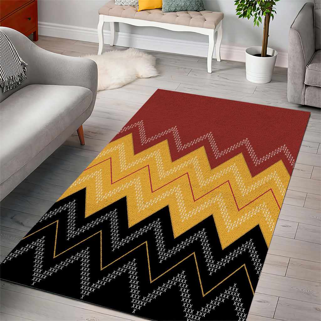 Kaokao Maori Tukutuku Inspired New Zealand Area Rug