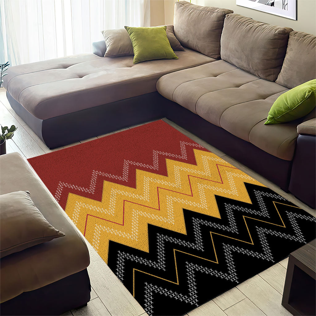 Kaokao Maori Tukutuku Inspired New Zealand Area Rug