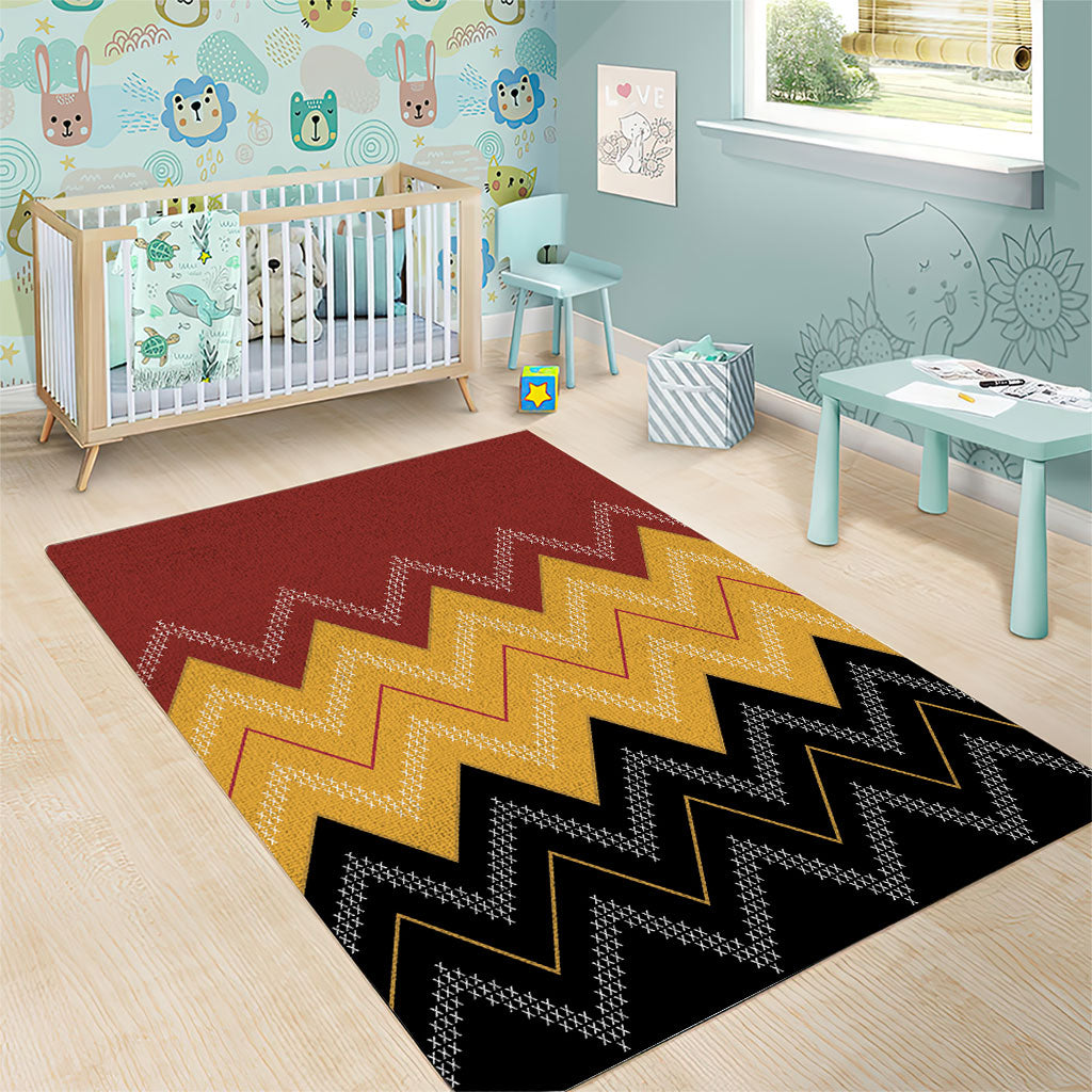 Kaokao Maori Tukutuku Inspired New Zealand Area Rug