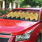 Kaokao Maori Tukutuku Inspired New Zealand Auto Sun Shade