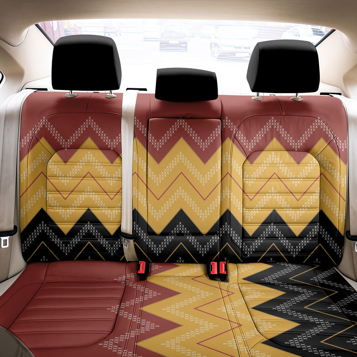 Kaokao Maori Tukutuku Inspired New Zealand Back Car Seat Cover