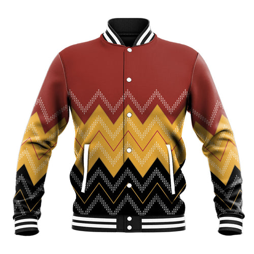 Kaokao Maori Tukutuku Inspired New Zealand Baseball Jacket