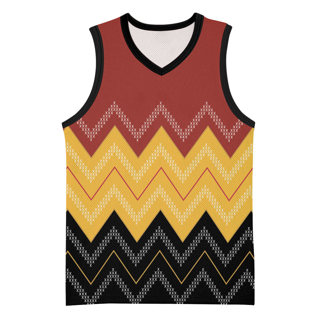 Kaokao Maori Tukutuku Inspired New Zealand Basketball Jersey