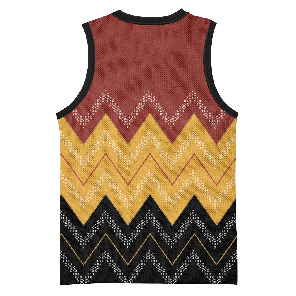 Kaokao Maori Tukutuku Inspired New Zealand Basketball Jersey