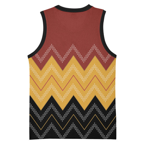 Kaokao Maori Tukutuku Inspired New Zealand Basketball Jersey