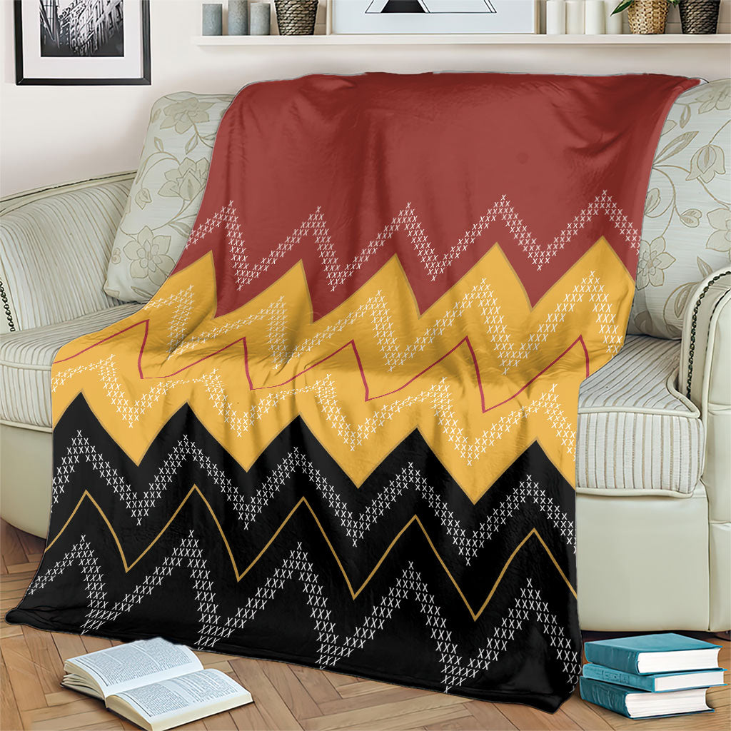 Kaokao Maori Tukutuku Inspired New Zealand Blanket