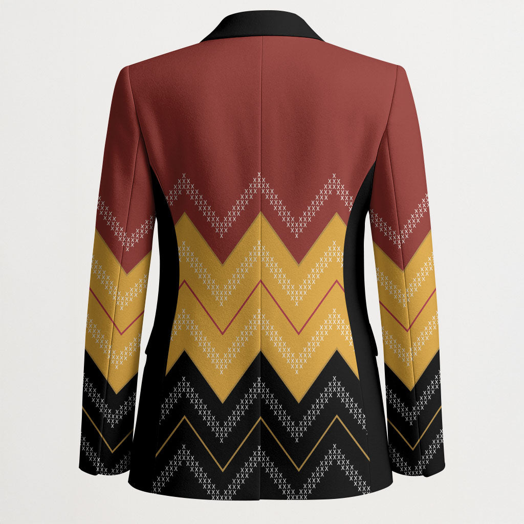 Kaokao Maori Tukutuku Inspired New Zealand Blazer