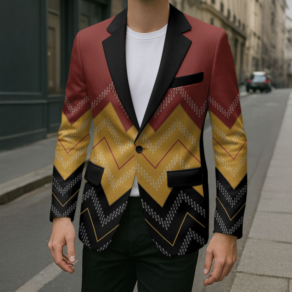 Kaokao Maori Tukutuku Inspired New Zealand Blazer