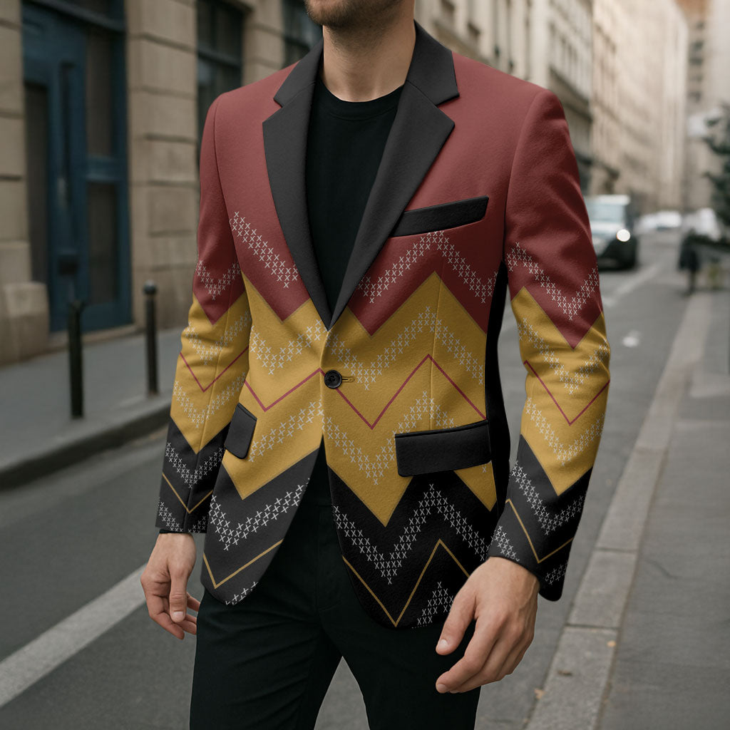 Kaokao Maori Tukutuku Inspired New Zealand Blazer