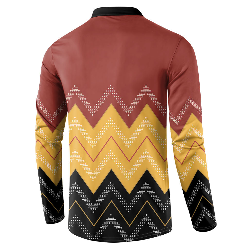 Kaokao Maori Tukutuku Inspired New Zealand Button Sweatshirt