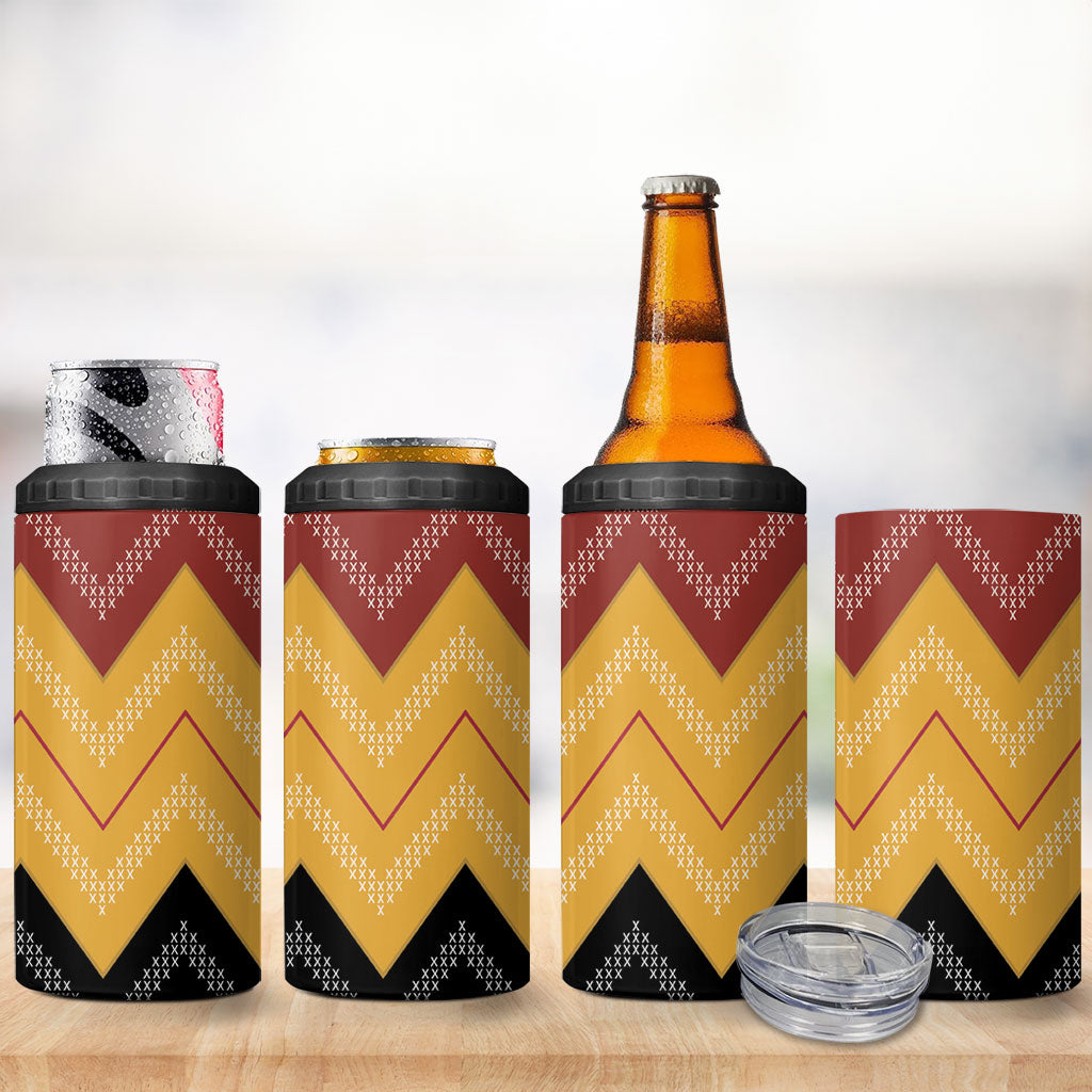 Kaokao Maori Tukutuku Inspired New Zealand 4 in 1 Can Cooler Tumbler