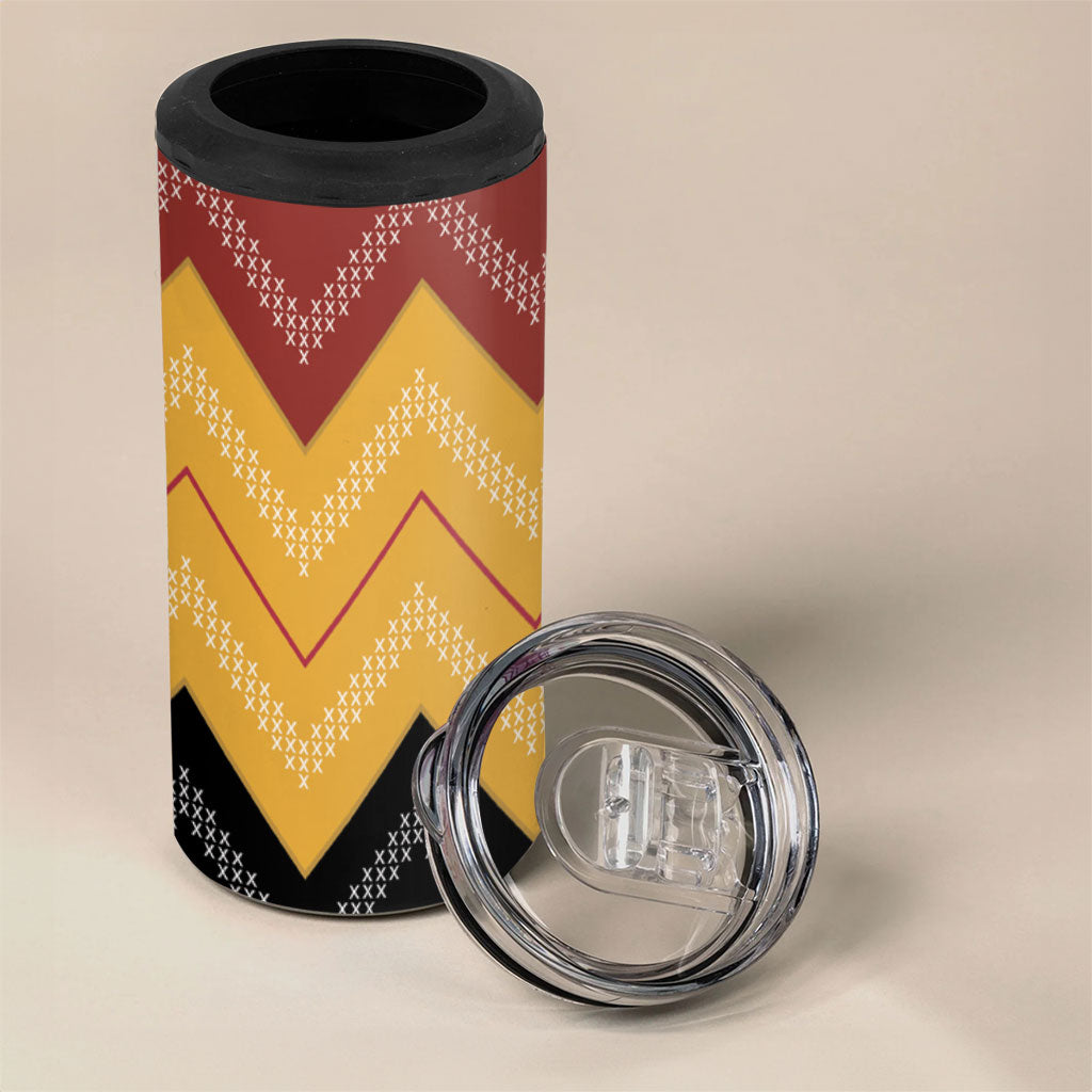 Kaokao Maori Tukutuku Inspired New Zealand 4 in 1 Can Cooler Tumbler