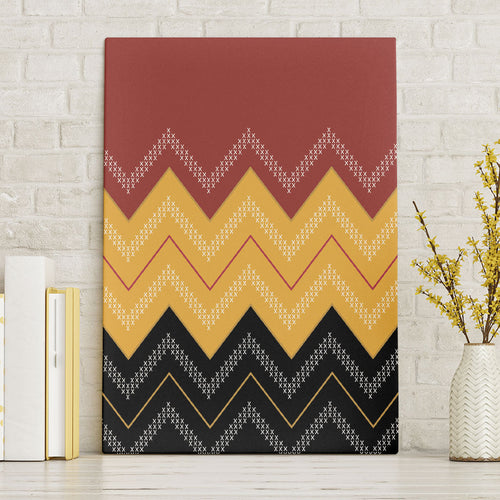 Kaokao Maori Tukutuku Inspired New Zealand Canvas Wall Art