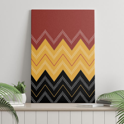 Kaokao Maori Tukutuku Inspired New Zealand Canvas Wall Art