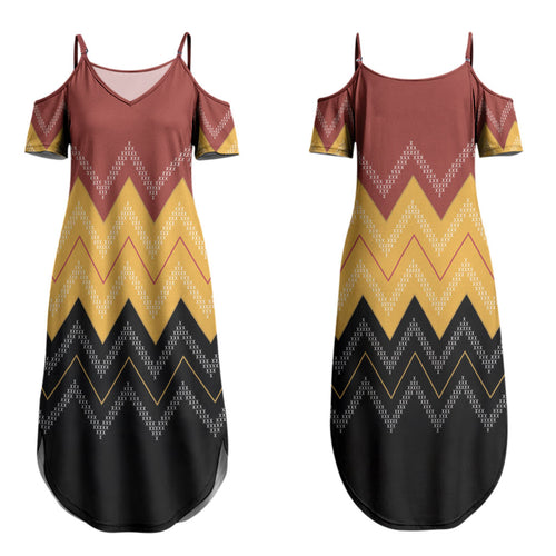 Kaokao Maori Tukutuku Inspired New Zealand Couples Matching Summer Maxi Dress and Hawaiian Shirt