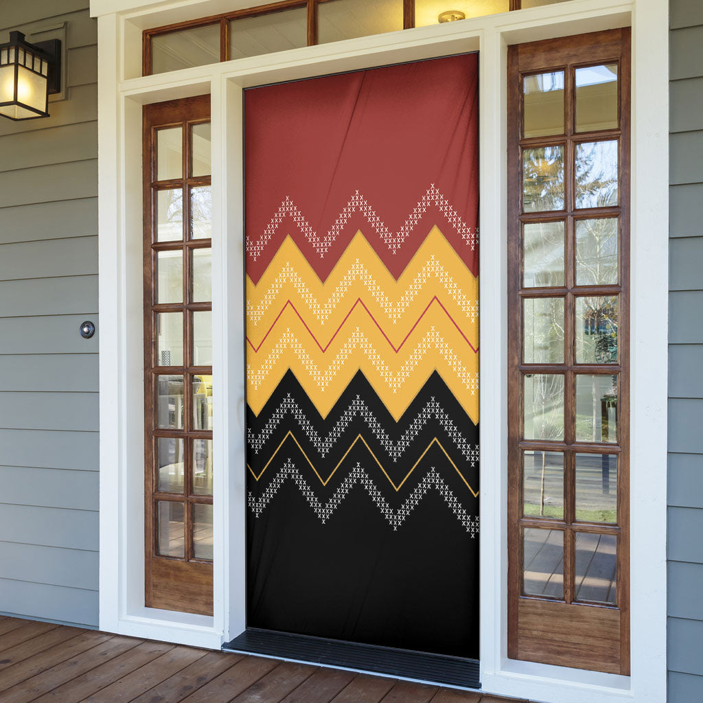 Kaokao Maori Tukutuku Inspired New Zealand Door Cover
