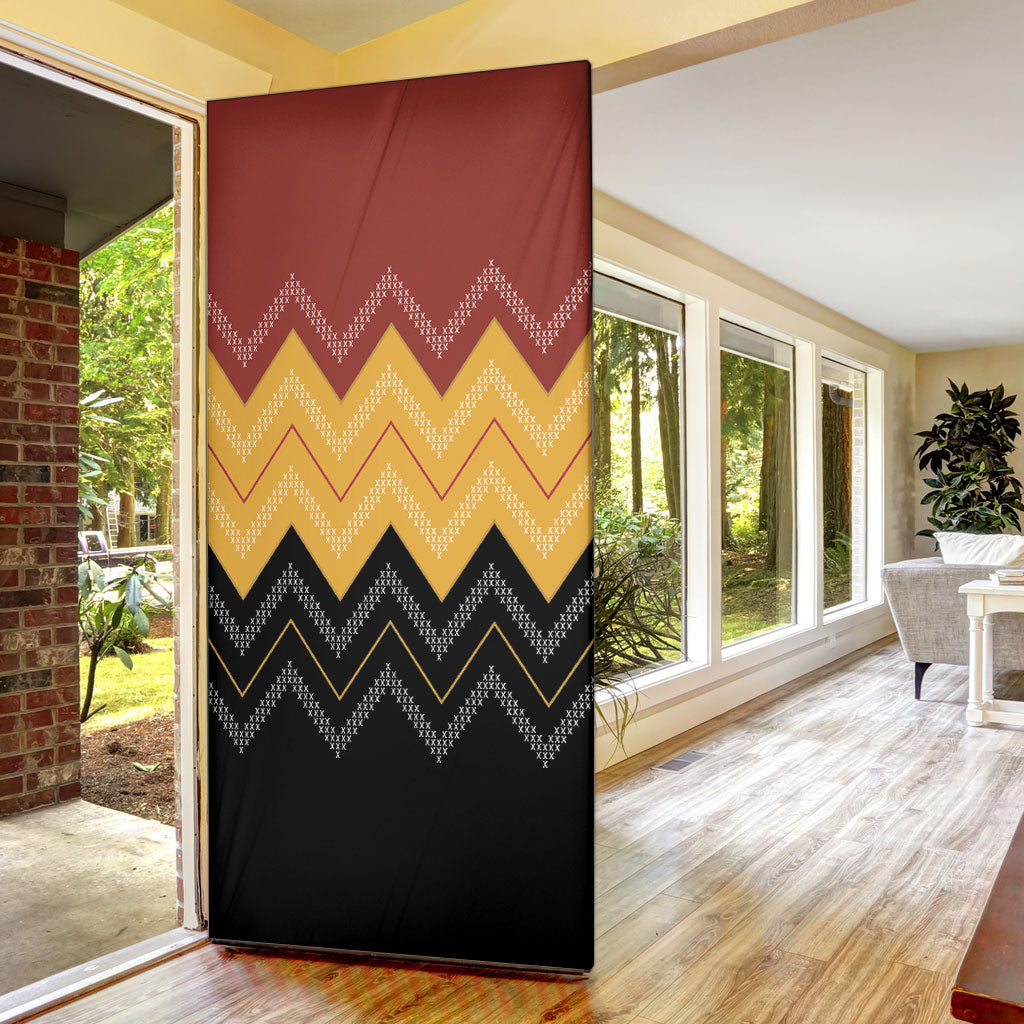 Kaokao Maori Tukutuku Inspired New Zealand Door Cover
