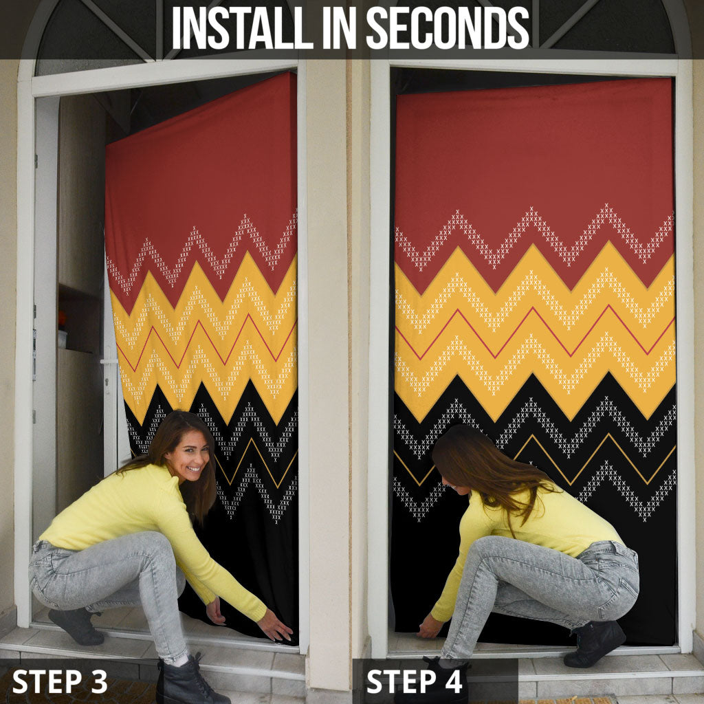 Kaokao Maori Tukutuku Inspired New Zealand Door Cover