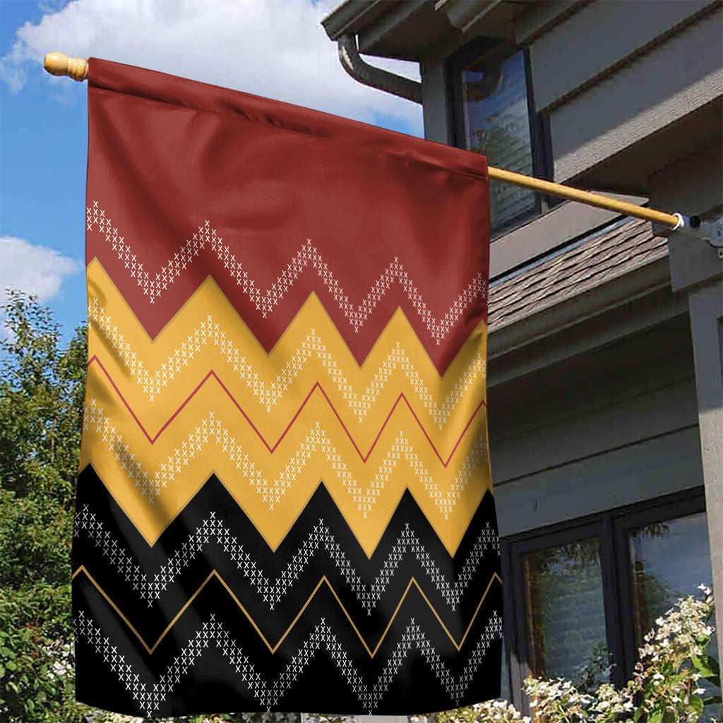 Kaokao Maori Tukutuku Inspired New Zealand Garden Flag