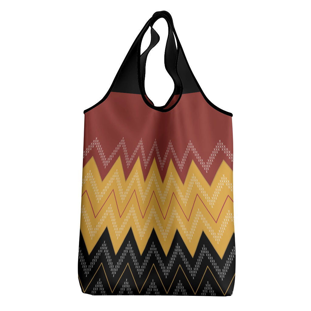 Kaokao Maori Tukutuku Inspired New Zealand Grocery Bag