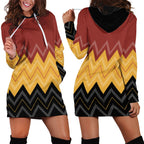 Kaokao Maori Tukutuku Inspired New Zealand Hoodie Dress