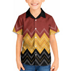 Kaokao Maori Tukutuku Inspired New Zealand Kid Hawaiian Shirt