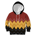 Kaokao Maori Tukutuku Inspired New Zealand Kid Hoodie