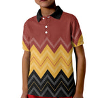 Kaokao Maori Tukutuku Inspired New Zealand Kid Polo Shirt
