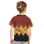 Kaokao Maori Tukutuku Inspired New Zealand Kid T Shirt