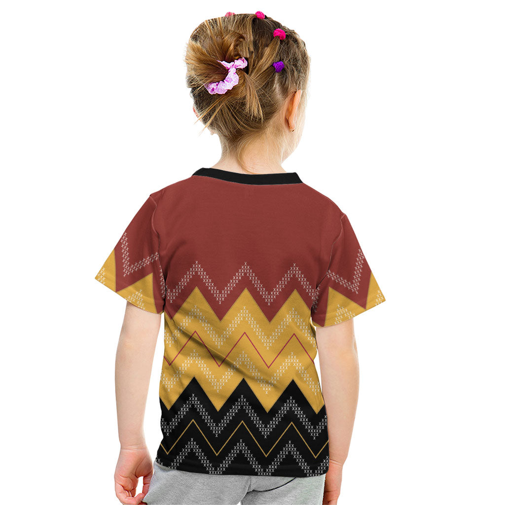 Kaokao Maori Tukutuku Inspired New Zealand Kid T Shirt