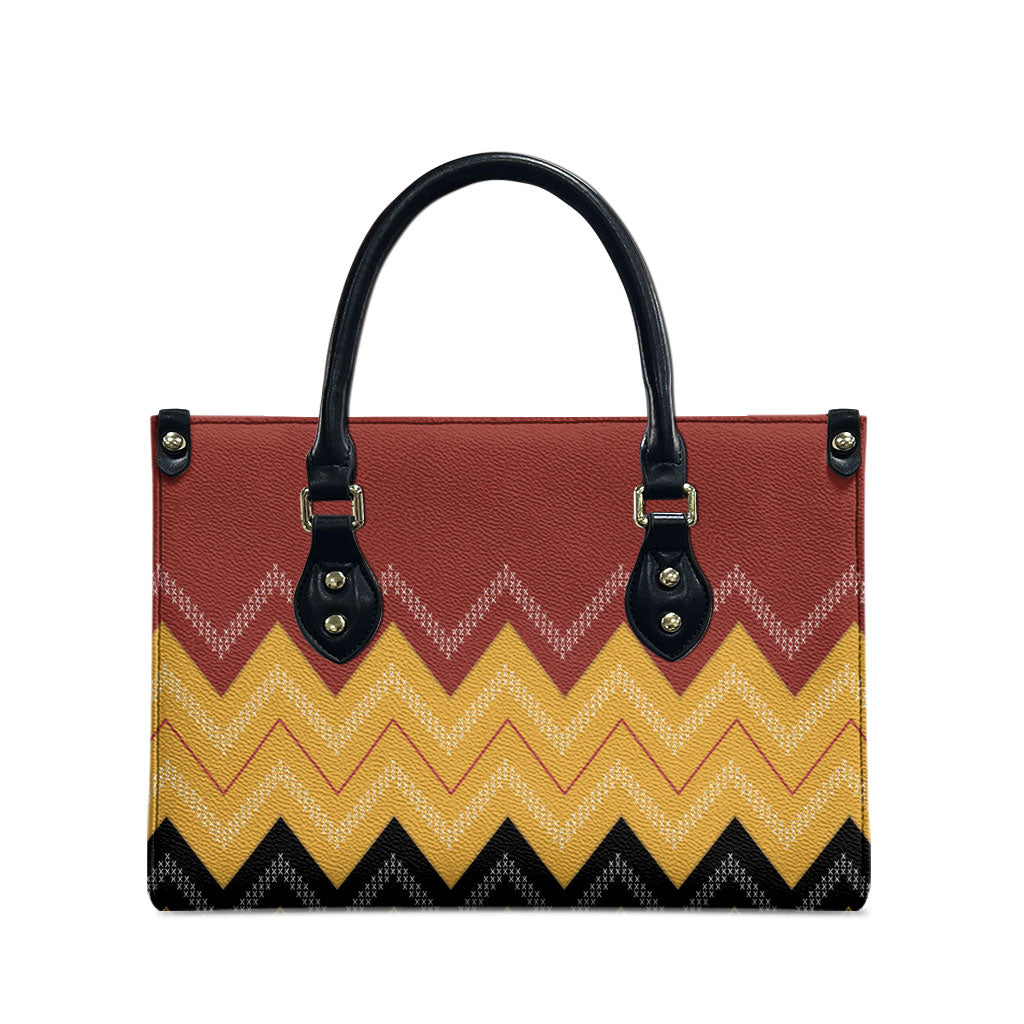 Kaokao Maori Tukutuku Inspired New Zealand Leather Bag