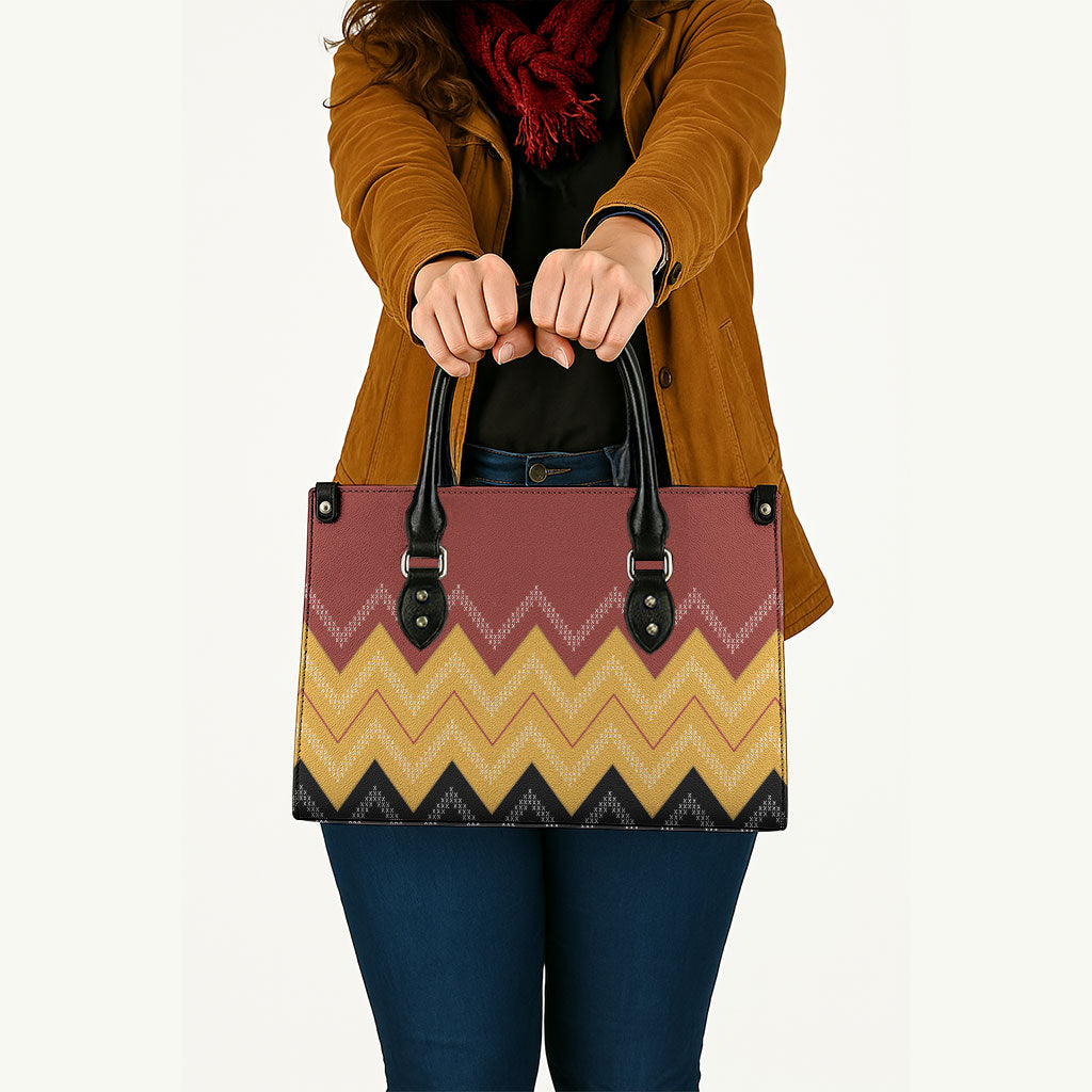 Kaokao Maori Tukutuku Inspired New Zealand Leather Bag