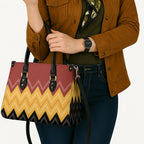 Kaokao Maori Tukutuku Inspired New Zealand Leather Bag
