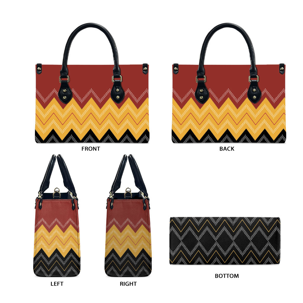 Kaokao Maori Tukutuku Inspired New Zealand Leather Bag