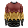 Kaokao Maori Tukutuku Inspired New Zealand Long Sleeve Shirt