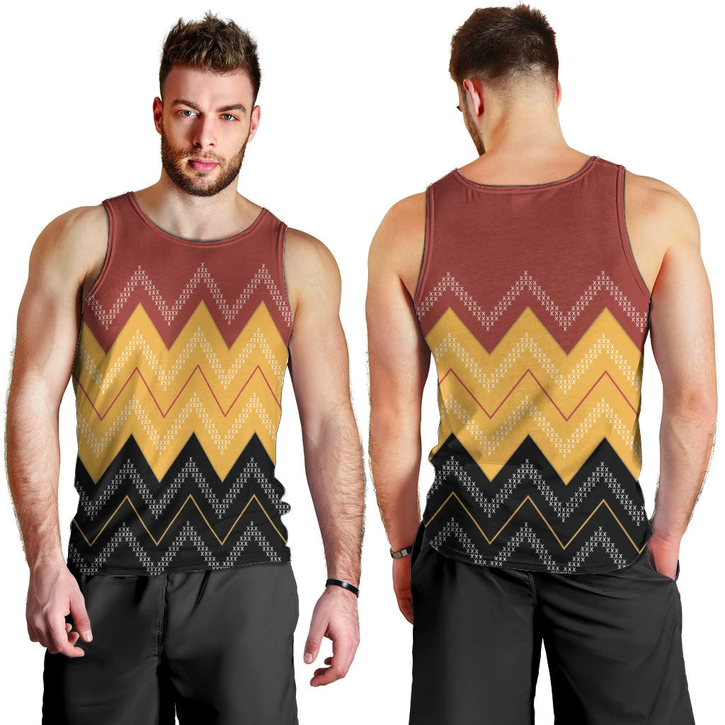 Kaokao Maori Tukutuku Inspired New Zealand Men Tank Top