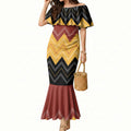 Kaokao Maori Tukutuku Inspired New Zealand Mermaid Dress