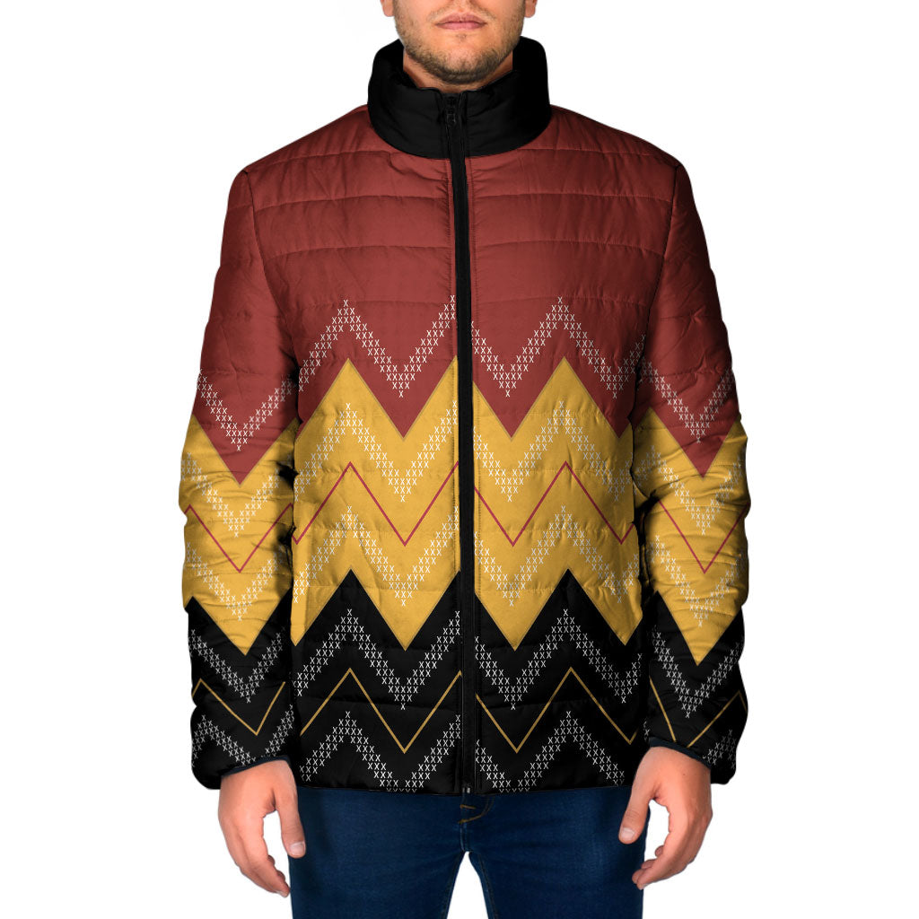Kaokao Maori Tukutuku Inspired New Zealand Padded Jacket