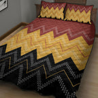 Kaokao Maori Tukutuku Inspired New Zealand Quilt Bed Set