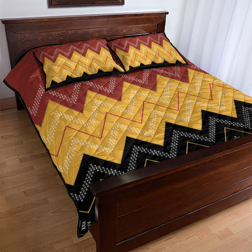 Kaokao Maori Tukutuku Inspired New Zealand Quilt Bed Set