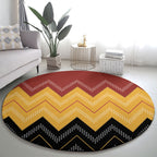 Kaokao Maori Tukutuku Inspired New Zealand Round Carpet
