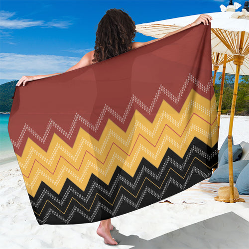 Kaokao Maori Tukutuku Inspired New Zealand Sarong