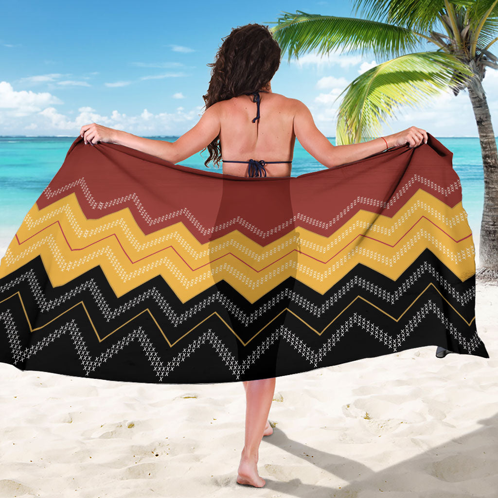Kaokao Maori Tukutuku Inspired New Zealand Sarong