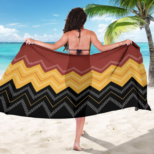 Kaokao Maori Tukutuku Inspired New Zealand Sarong