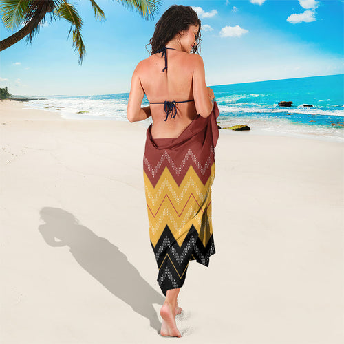 Kaokao Maori Tukutuku Inspired New Zealand Sarong