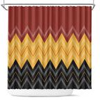 Kaokao Maori Tukutuku Inspired New Zealand Shower Curtain
