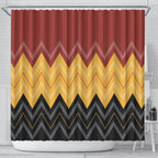Kaokao Maori Tukutuku Inspired New Zealand Shower Curtain