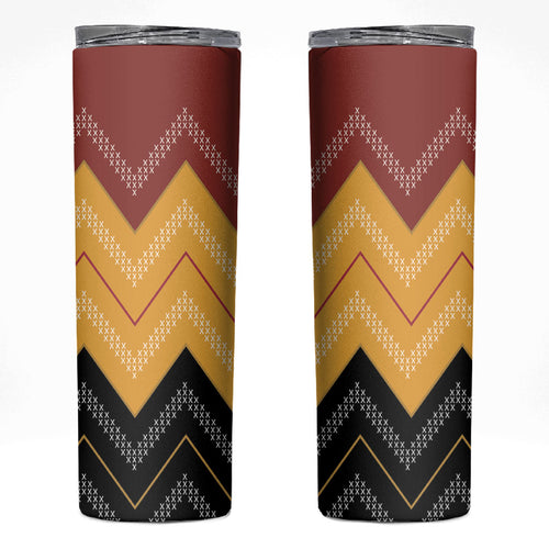 Kaokao Maori Tukutuku Inspired New Zealand Skinny Tumbler